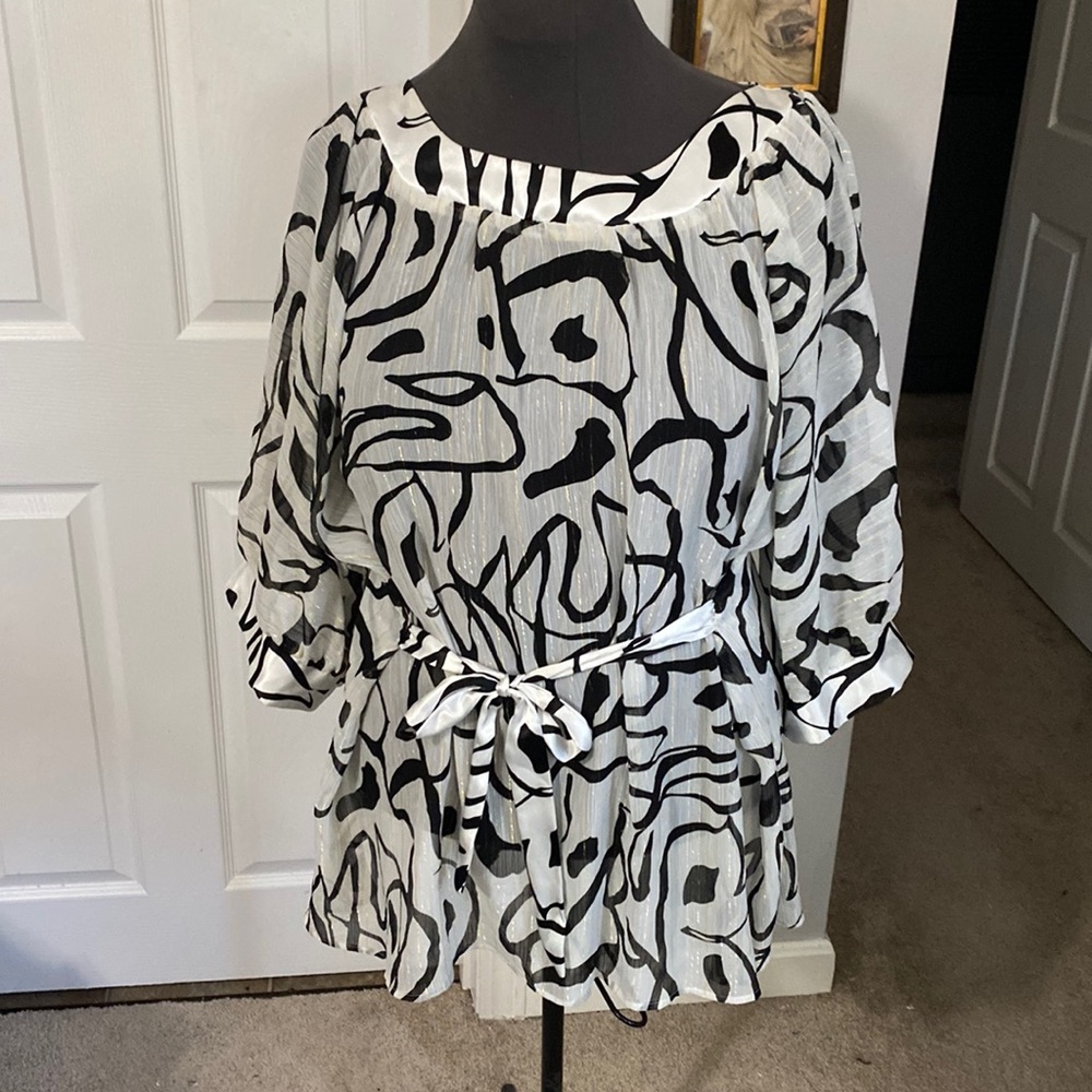 Lane Bryant Swirl Sheer Blouse